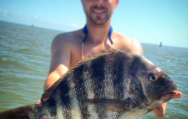 Alex with his first Sheepshead
