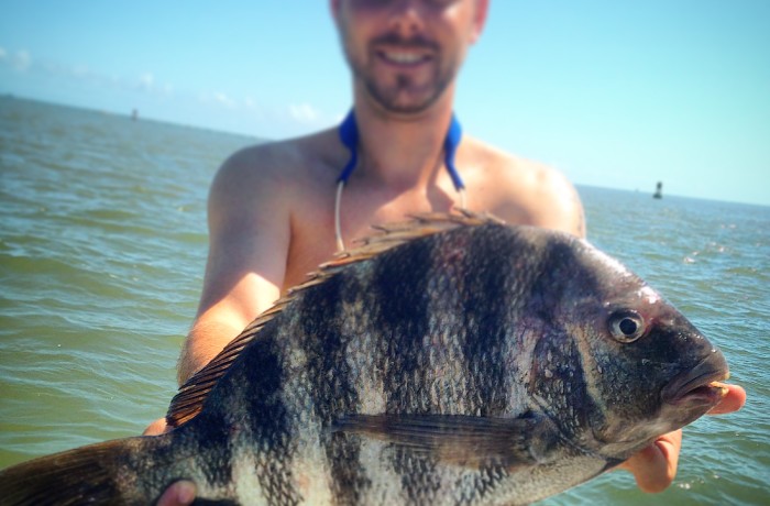 Alex with his first Sheepshead