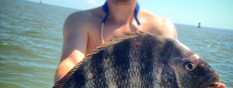 Alex with his first Sheepshead