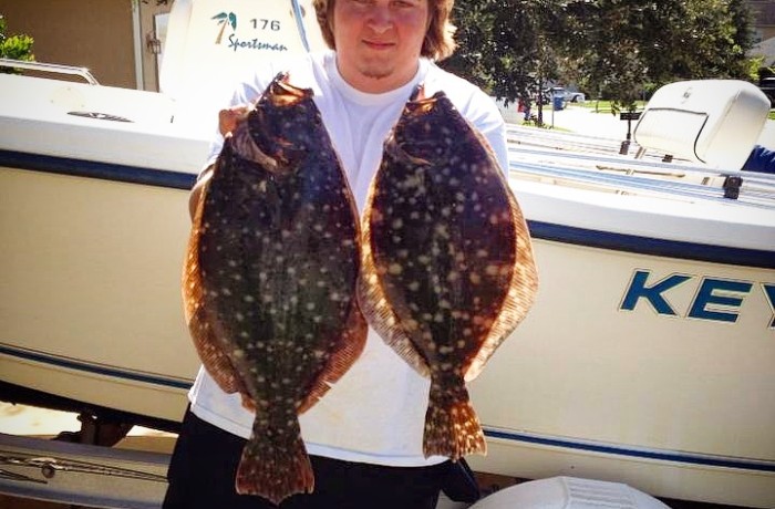 Aj with a pair of solid Flounder