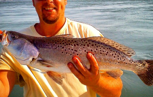 Jim with a 24 inch Sea Trout