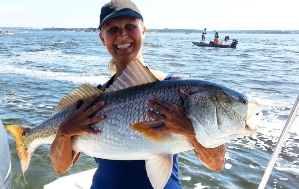 Tammy with her first Bull Red