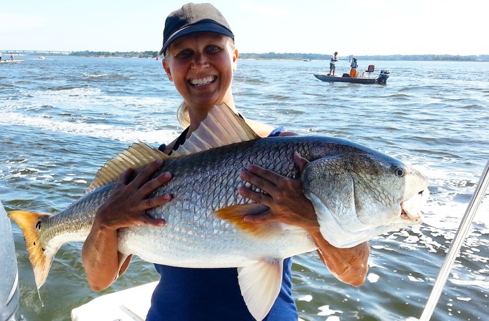 Tammy with her first Bull Red