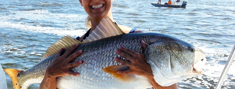 Tammy with her first Bull Red