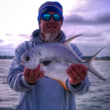 Sam with a rare North Florida Permit