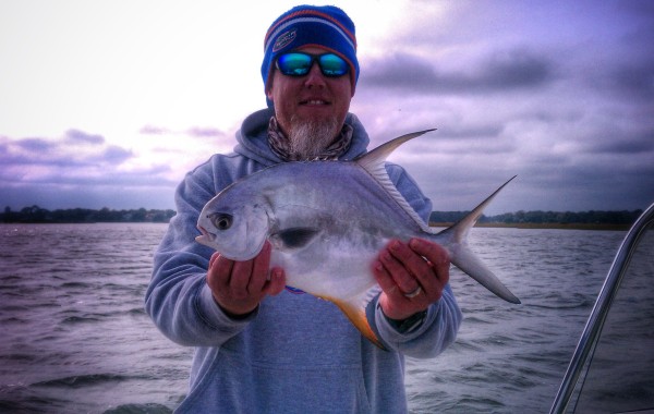 Sam with a rare North Florida Permit
