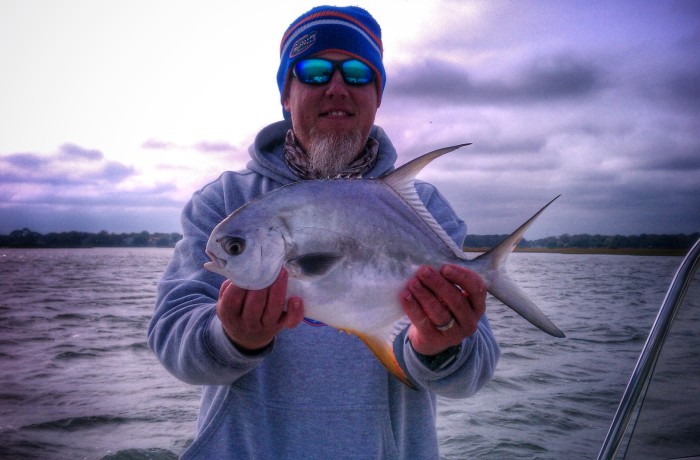 Sam with a rare North Florida Permit