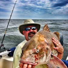 Dave holding a massive Black Drum