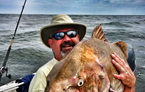 Dave holding a massive Black Drum