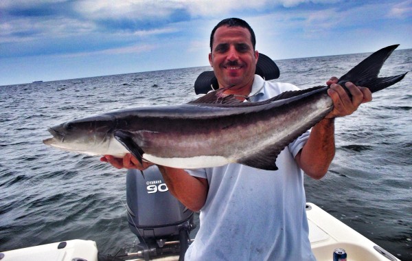 Hamid with his first Cobia