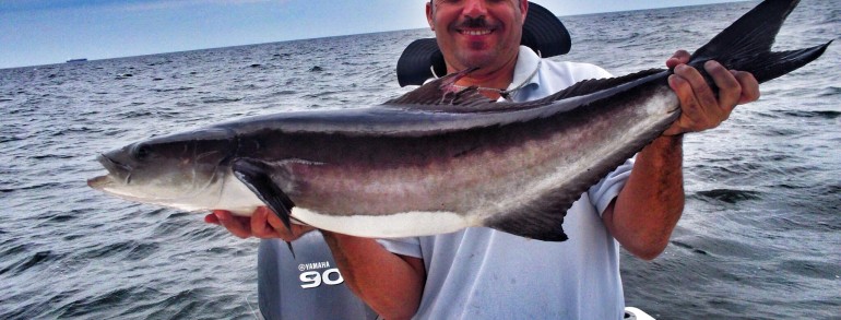 Hamid with his first Cobia