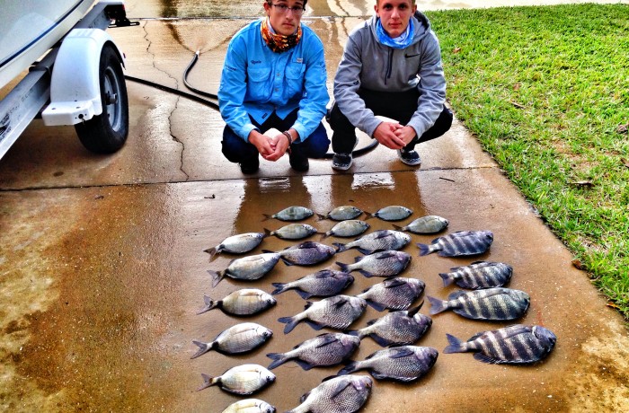 Ronnie and Joey with an Inlet mixed bag