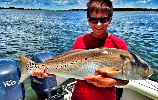 Aj holding his first Bull Red