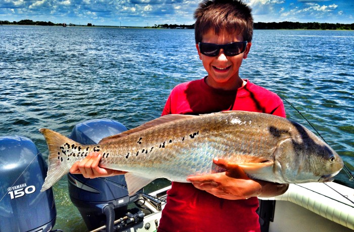 Aj holding his first Bull Red