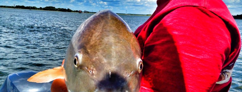 Aj showing off a big Red