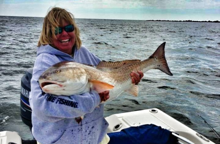 Shell with a 41 inch Bull Red