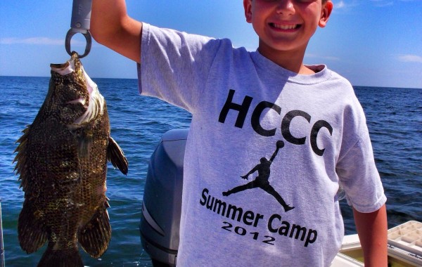 Aj with his first Triple Tail