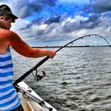 Mendy fighting a River Donkey