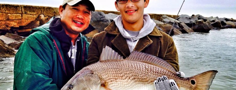 FATHER AND SON GETTING IT DONE – Calvins first Reds, Sheepshead and Porgy’s