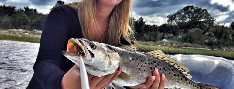 FEEDING THE RED FISH AND TROUT PLASTIC