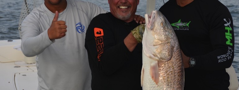Henry waszczuk of “Fishing The Flats” with a healthy 44 Inch Bull