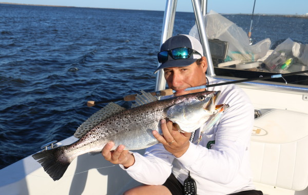 A solid 28 inch Gator Trout on the Rapala XRap