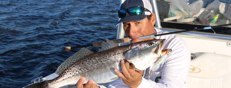 A solid 28 inch Gator Trout on the Rapala XRap
