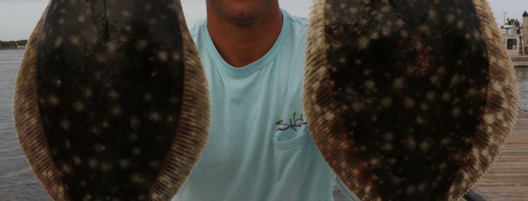 Chip Dellinger with a couple of Stud Flounder