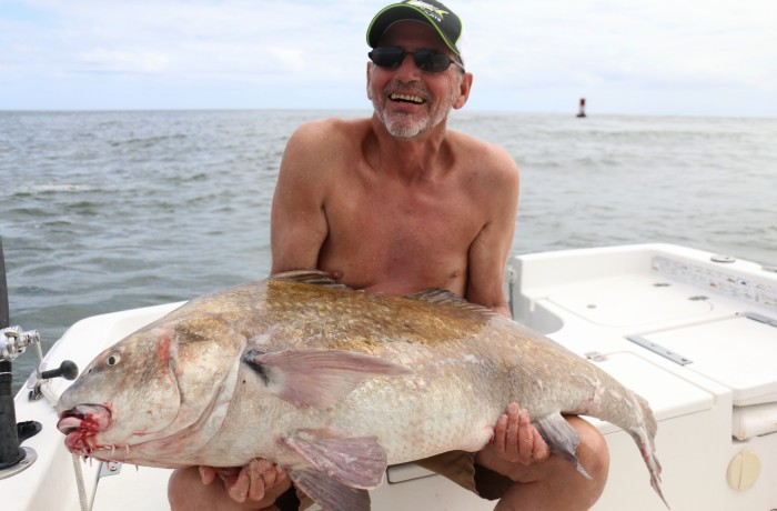 Tim with a monster Black Drum