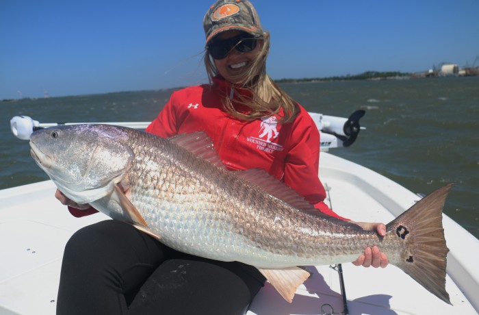 Ashley with a 40 inch club Bull Red