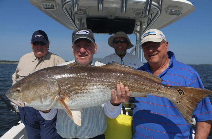 Victory shot with a true giant