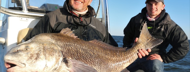 Ken with a giant Black Drum