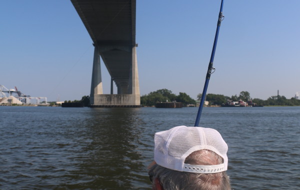Bill Dance fighting a monster Bull Red during our filming last May