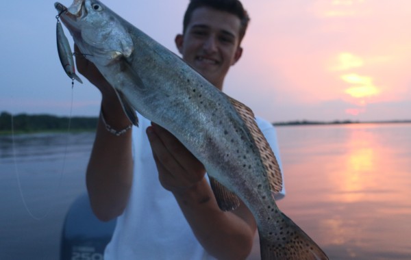 Ronnie with a solid Gator on an Unfair Lure