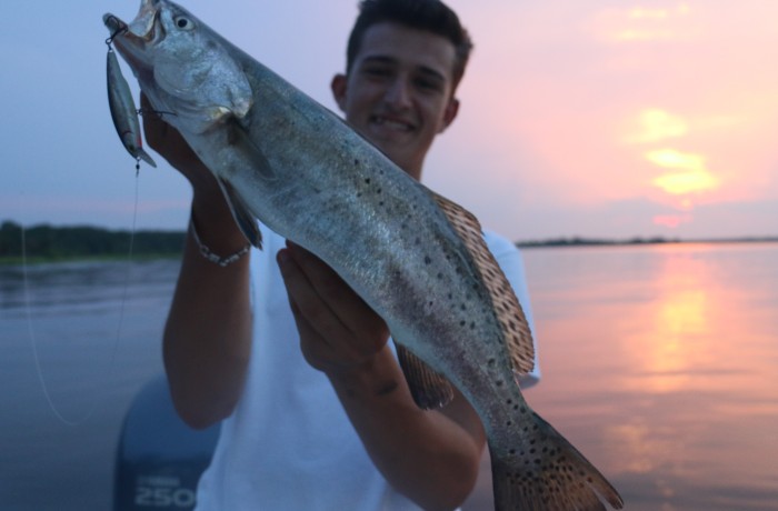 Ronnie with a solid Gator on an Unfair Lure