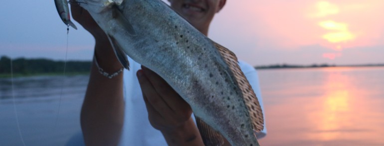 Ronnie with a solid Gator on an Unfair Lure