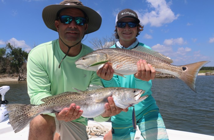 Doubled up on a stud Speckled Trout and upper slot Red Fish