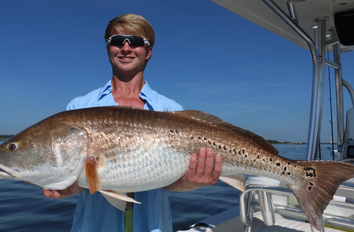 Hunter Dance, grandson to the legendary Bill Dance with a Giant Bull