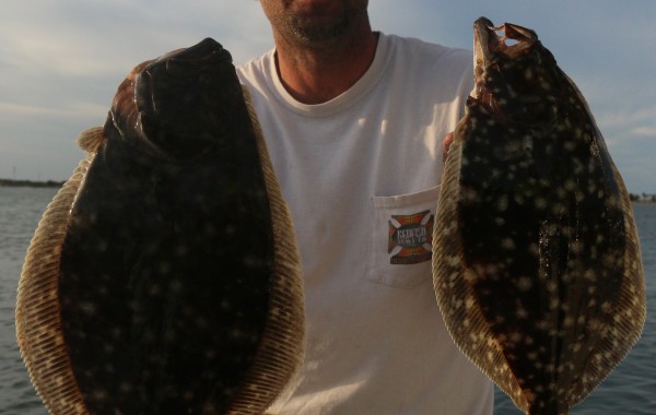 Jonathan with a pair of solid Flounder