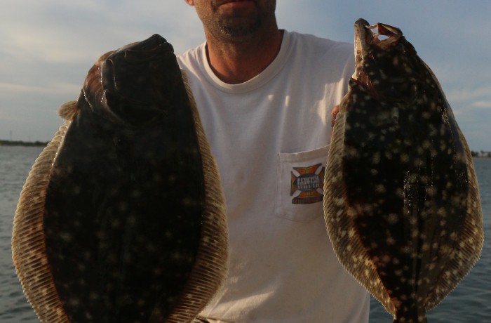 Jonathan with a pair of solid Flounder