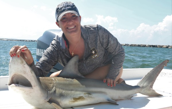 5 foot Black Tip on deck