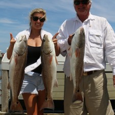 A trio of perfect upper slot Red Drum